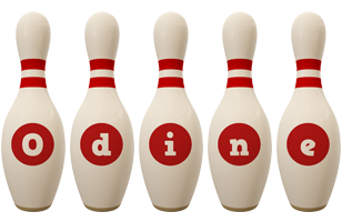 Odine bowling-pin logo