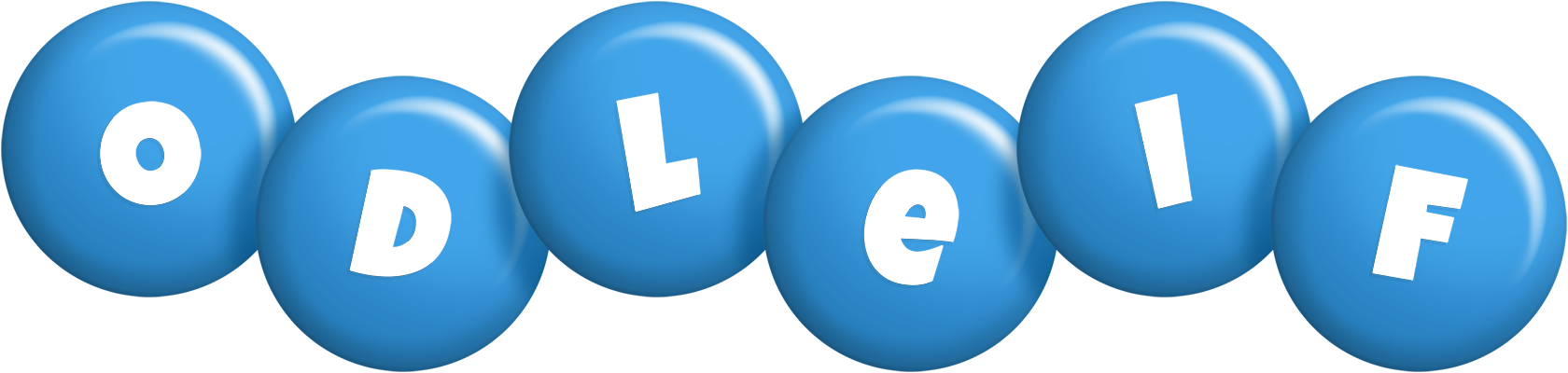 Odleif candy-blue logo