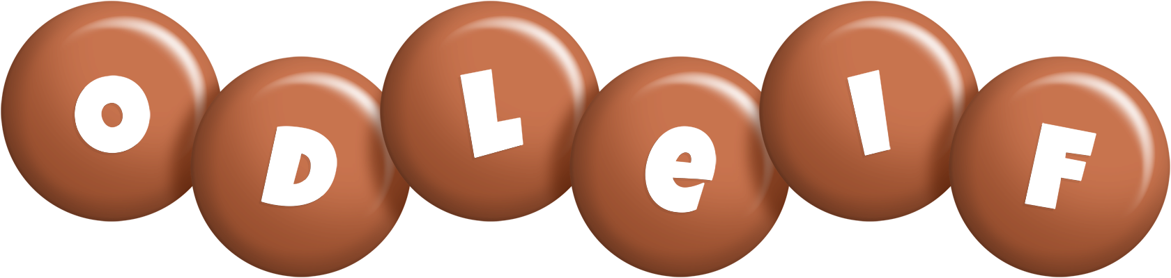 Odleif candy-brown logo