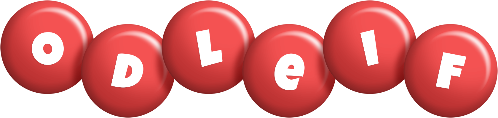 Odleif candy-red logo