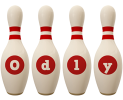 Odly bowling-pin logo