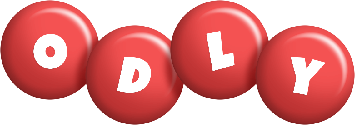 Odly candy-red logo