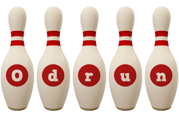 Odrun bowling-pin logo