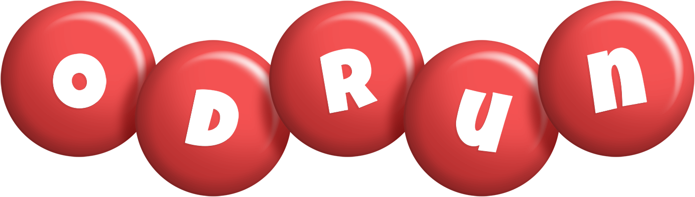 Odrun candy-red logo