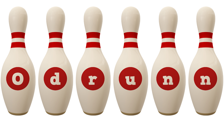Odrunn bowling-pin logo