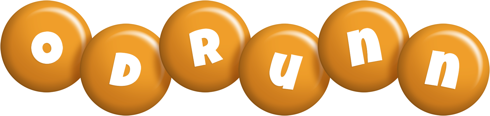 Odrunn candy-orange logo