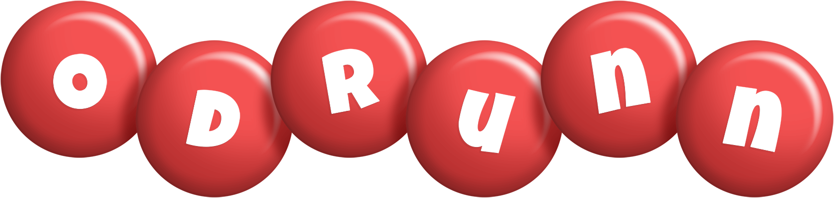 Odrunn candy-red logo