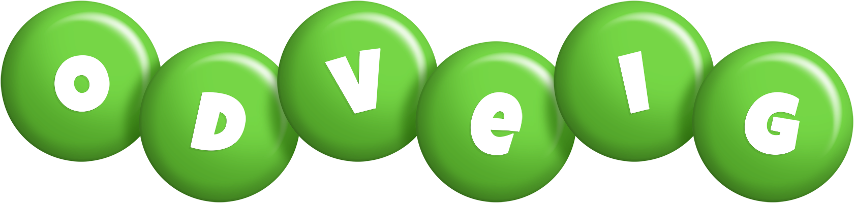 Odveig candy-green logo