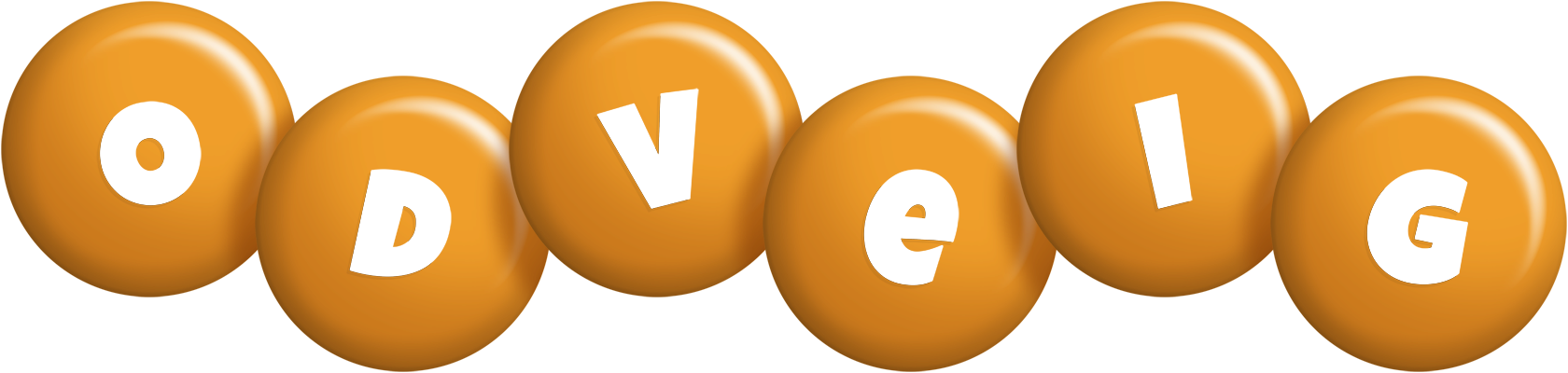Odveig candy-orange logo