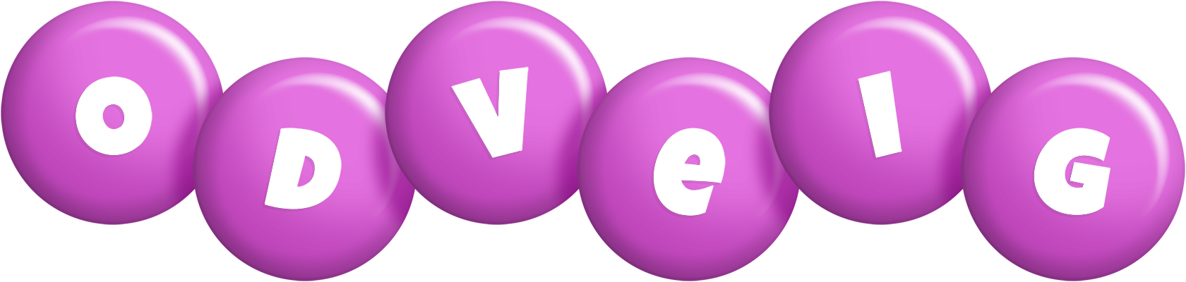 Odveig candy-purple logo