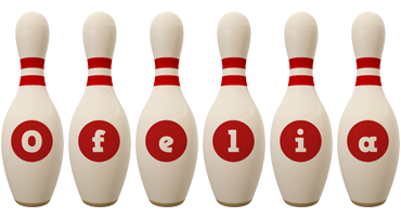 Ofelia bowling-pin logo