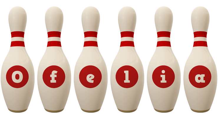 Ofelia bowling-pin logo
