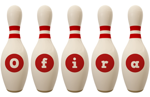 Ofira bowling-pin logo