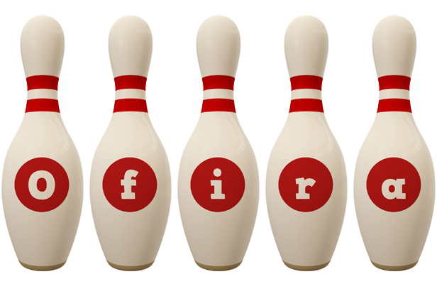 Ofira bowling-pin logo