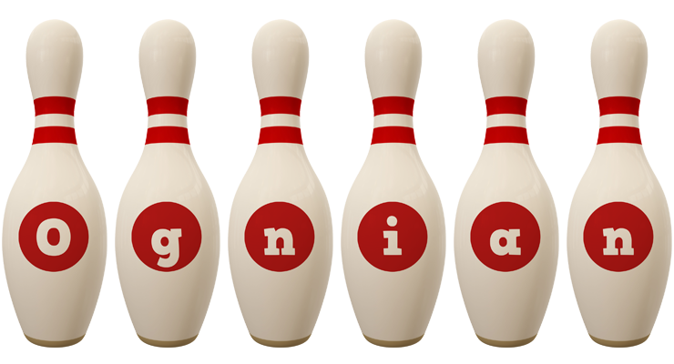 Ognian bowling-pin logo