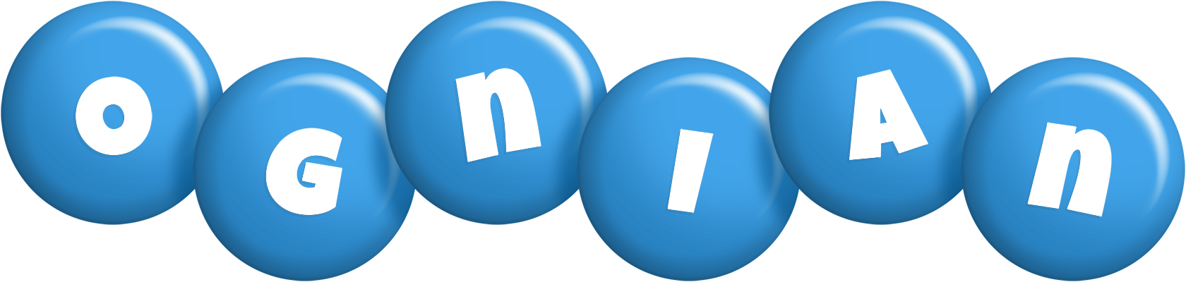 Ognian candy-blue logo