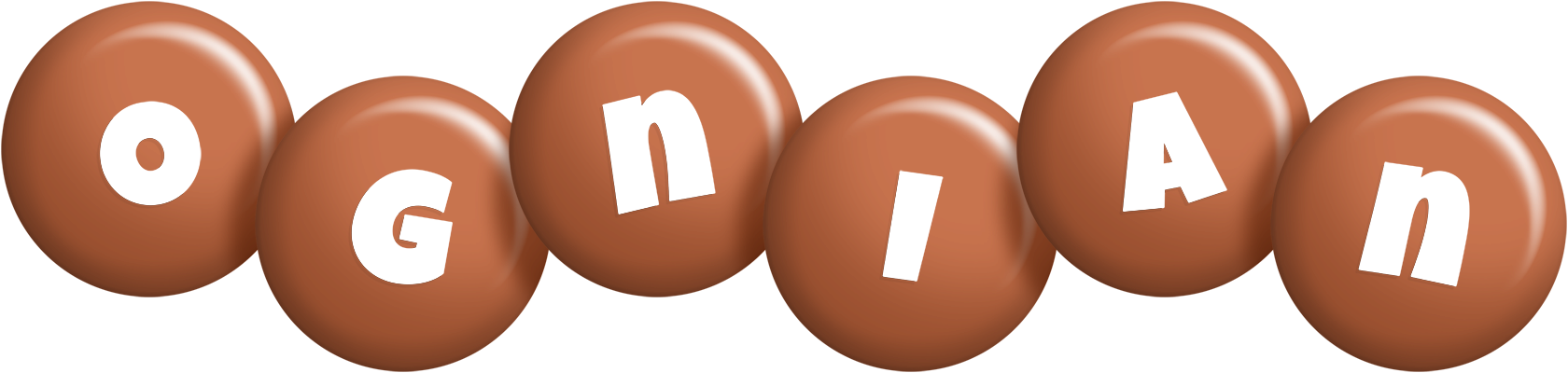 Ognian candy-brown logo