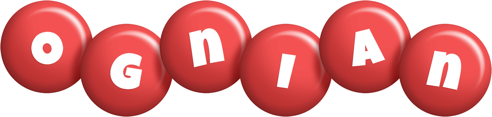 Ognian candy-red logo
