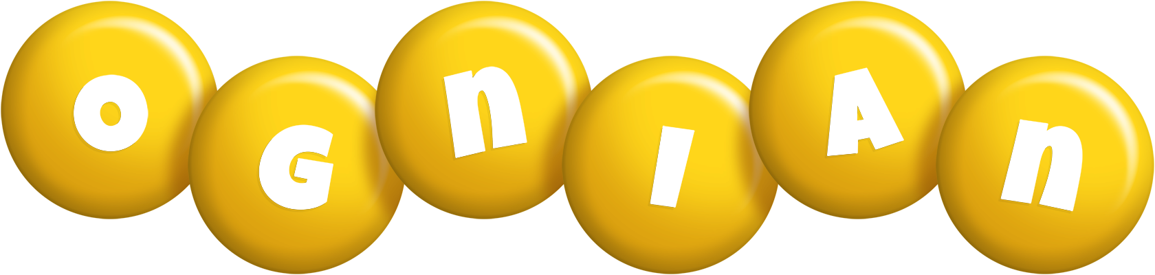 Ognian candy-yellow logo