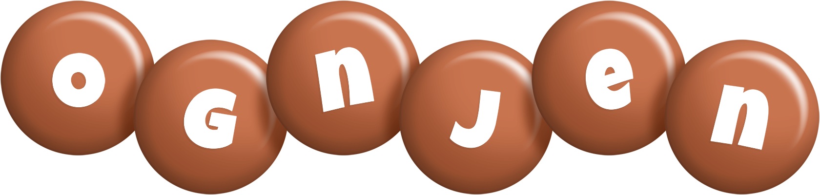 Ognjen candy-brown logo