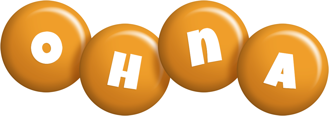 Ohna candy-orange logo
