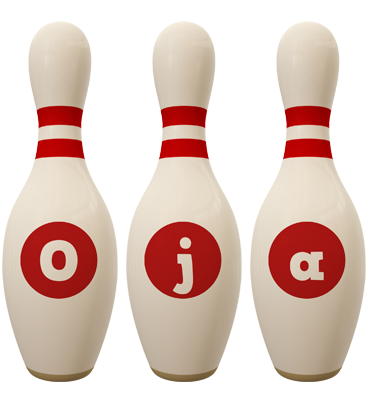 Oja bowling-pin logo