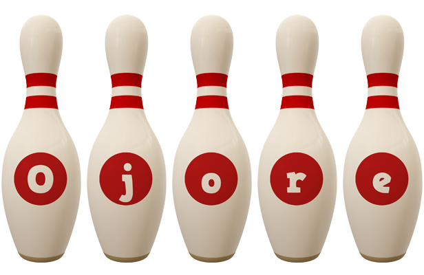 Ojore bowling-pin logo