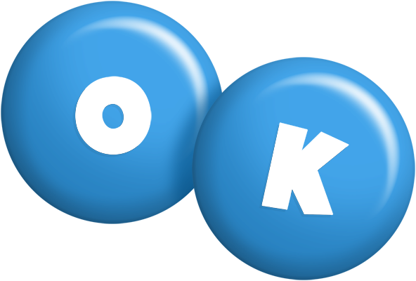 Ok candy-blue logo