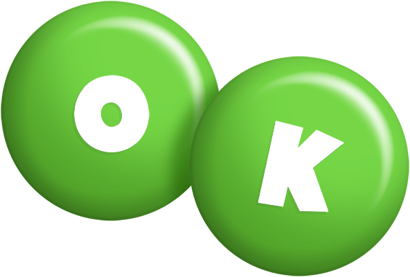 Ok candy-green logo