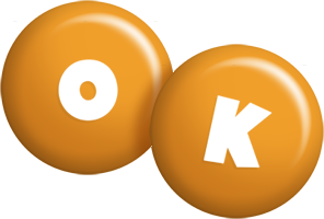 Ok candy-orange logo