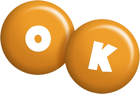 Ok candy-orange logo