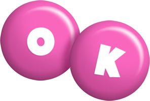 Ok candy-pink logo
