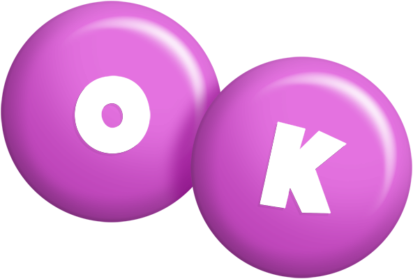 Ok candy-purple logo