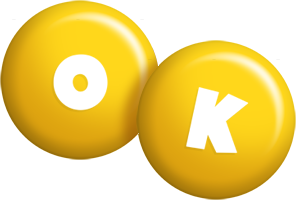 Ok candy-yellow logo