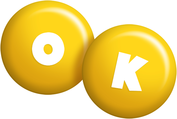 Ok candy-yellow logo