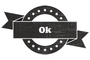 Ok grunge logo