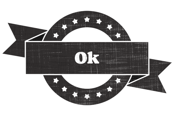 Ok grunge logo