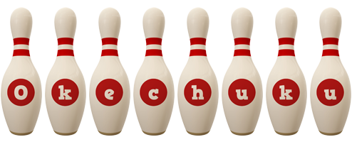 Okechuku bowling-pin logo