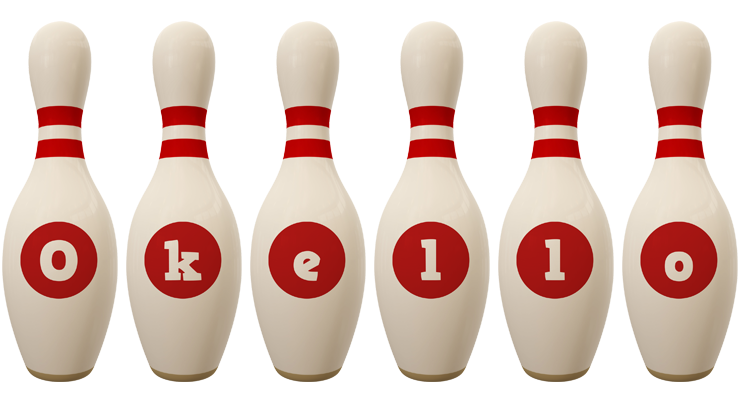 Okello bowling-pin logo