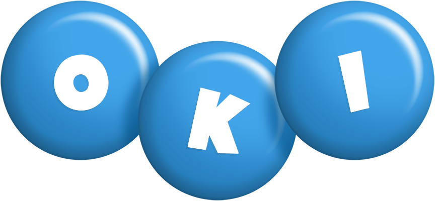 Oki candy-blue logo