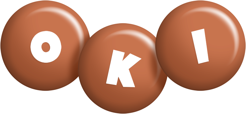 Oki candy-brown logo