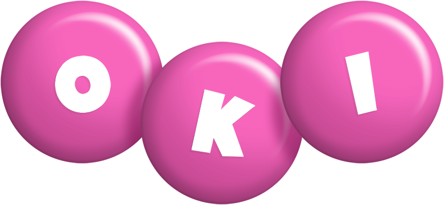 Oki candy-pink logo