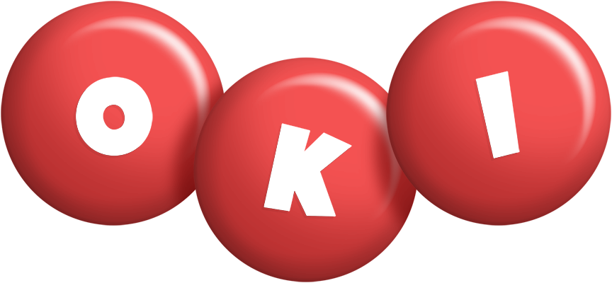 Oki candy-red logo