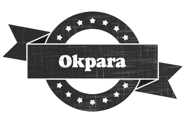 Okpara grunge logo