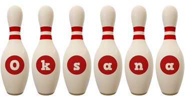 Oksana bowling-pin logo
