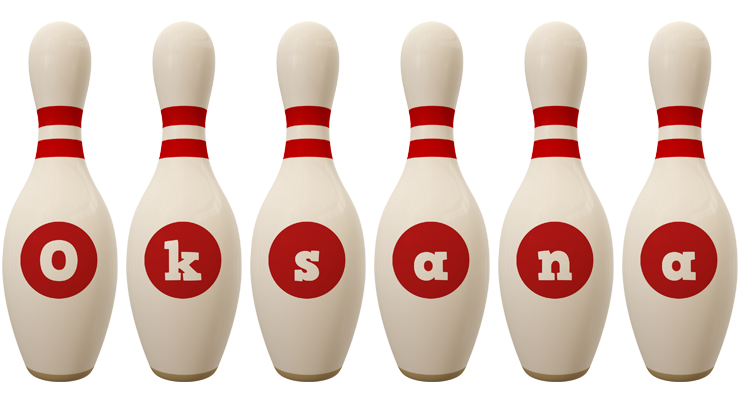 Oksana bowling-pin logo