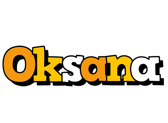Oksana cartoon logo