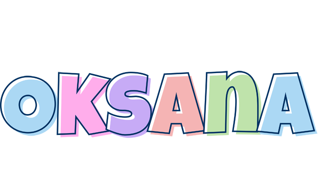 Oksana pastel logo