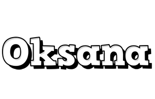 Oksana snowing logo