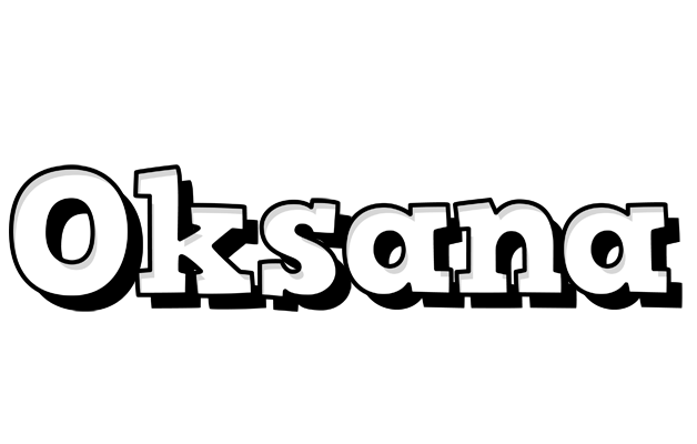 Oksana snowing logo